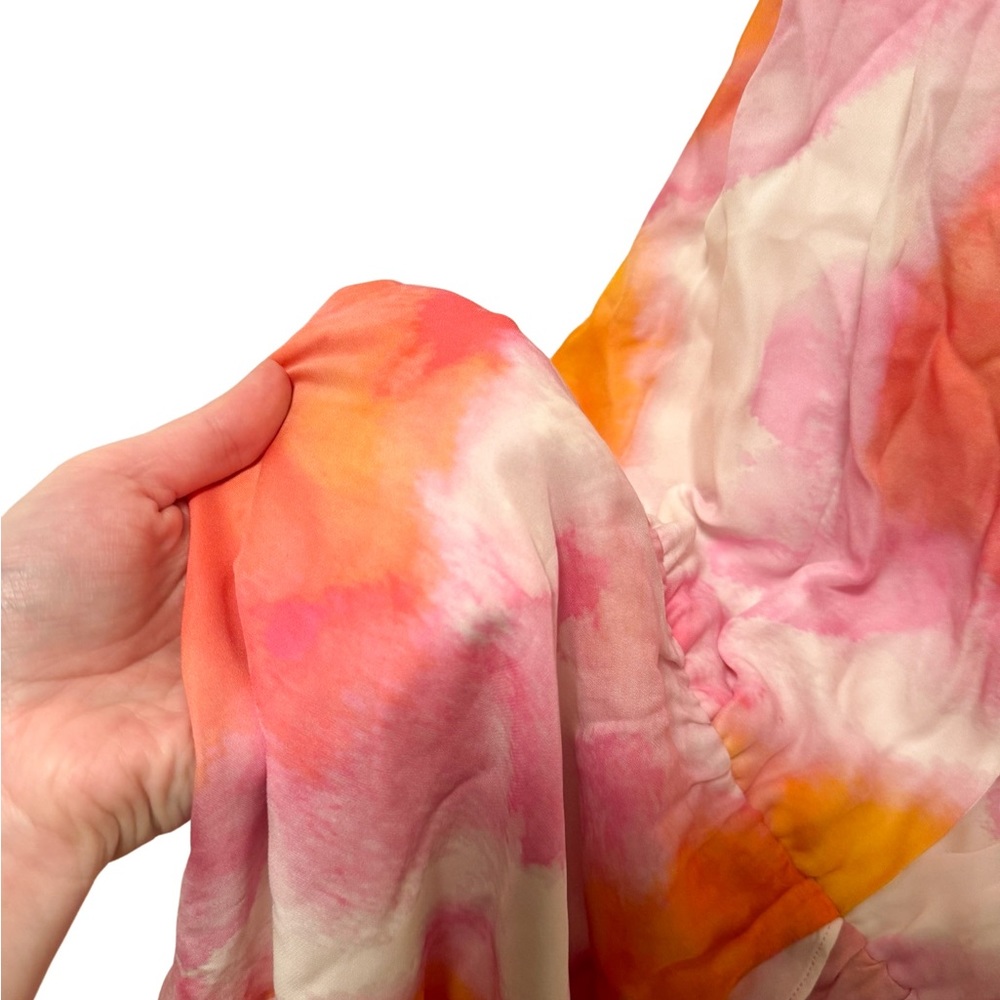 Parker‎ Kesha Watercolor Flounce Dress Ruffle Detail Silk Blend - Picture 4 of 7